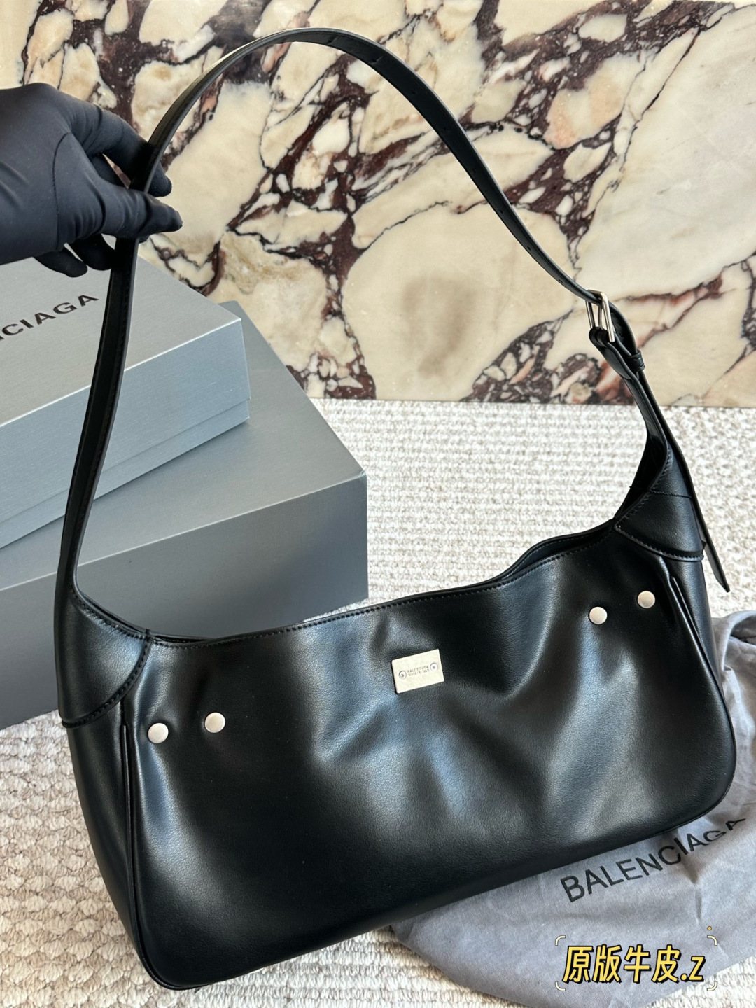 Balenciaga Belted Hobo Shoulder Bag — back
